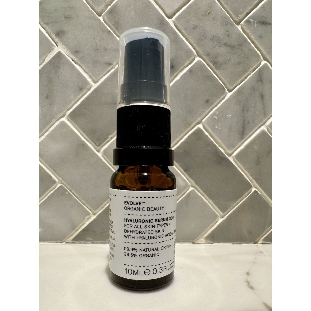 Evolve Organic Beauty Hyaluronic Serum 200 All Skin Types Travel Size 0.3 Oz